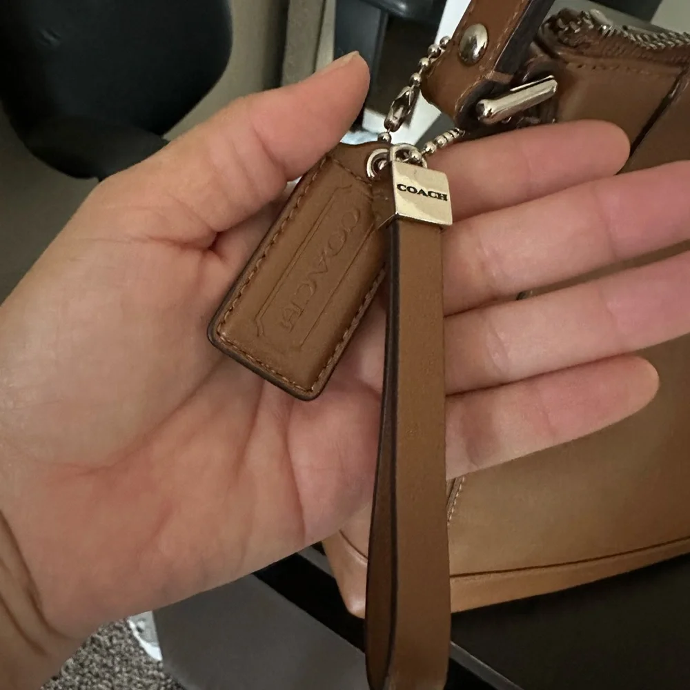 Coach Tan and Brown Leather Shoulder Bag Set